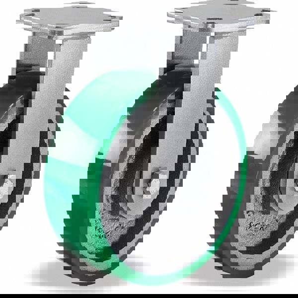 Rigid Top Plate Caster: Polyurethane, 6